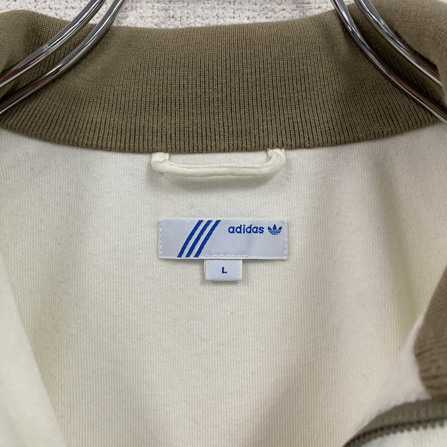 adidas アディダス トラックジャケット/ジャージ アイボリー Lサイズ