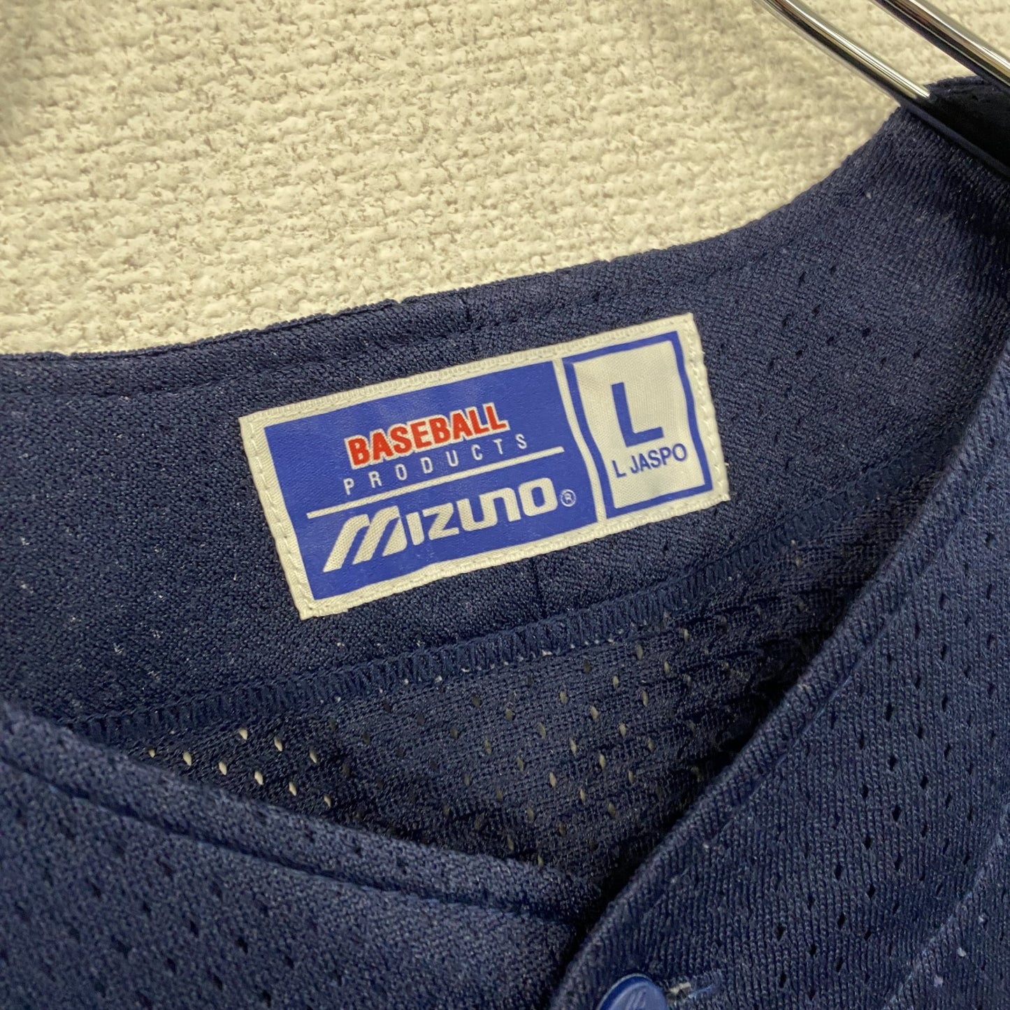 Mizuno ミズノ 半袖シャツ ベースボールシャツ 紺 ネイビー Lサイズ