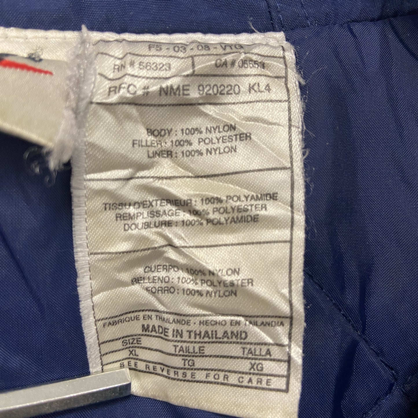 90s NIKE ナイキ モッズコート ベンチコート 中綿入りナイロンパーカー ヴィンテージ 紺 ネイビー XLサイズ