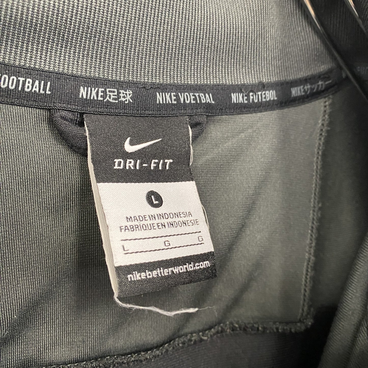 NIKE ナイキ DRI-FIT トラックジャケット/ジャージ スウッシュ 黒 ブラック グレー Lサイズ