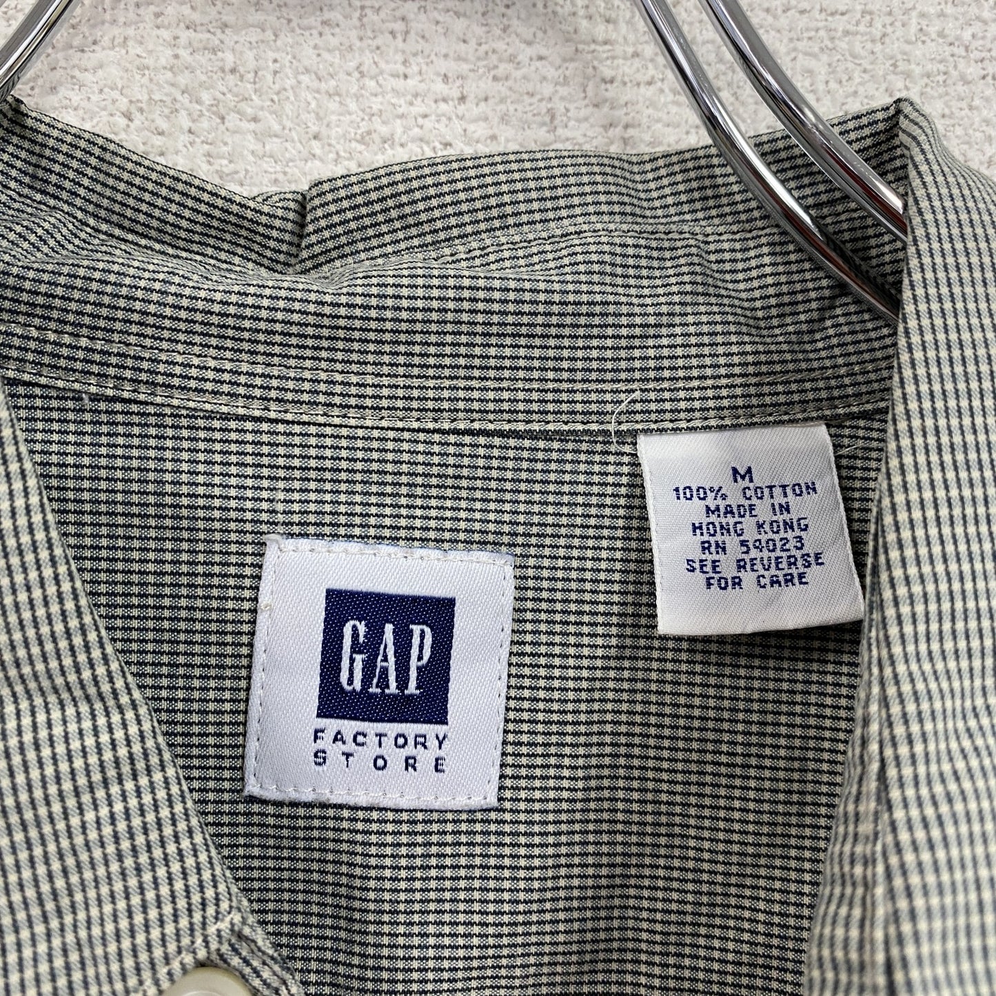 GAP ギャップ 長袖シャツ チェック柄 緑 グリーン Mサイズ