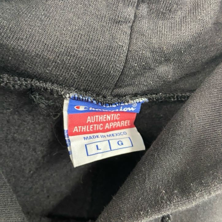 ~00s champion チャンピオン スウェットパーカー/フーディー ヴィンテージ 黒 ブラック Lサイズ