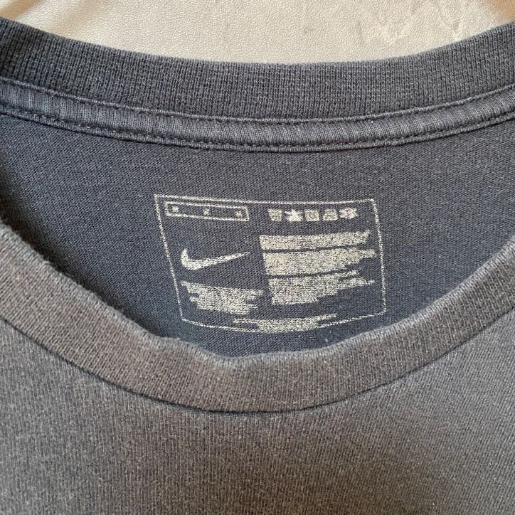 古着 used NIKE ナイキ 半袖ロゴプリントTシャツ スウッシュ 黒 ブラック JUST DO IT Mサイズ
