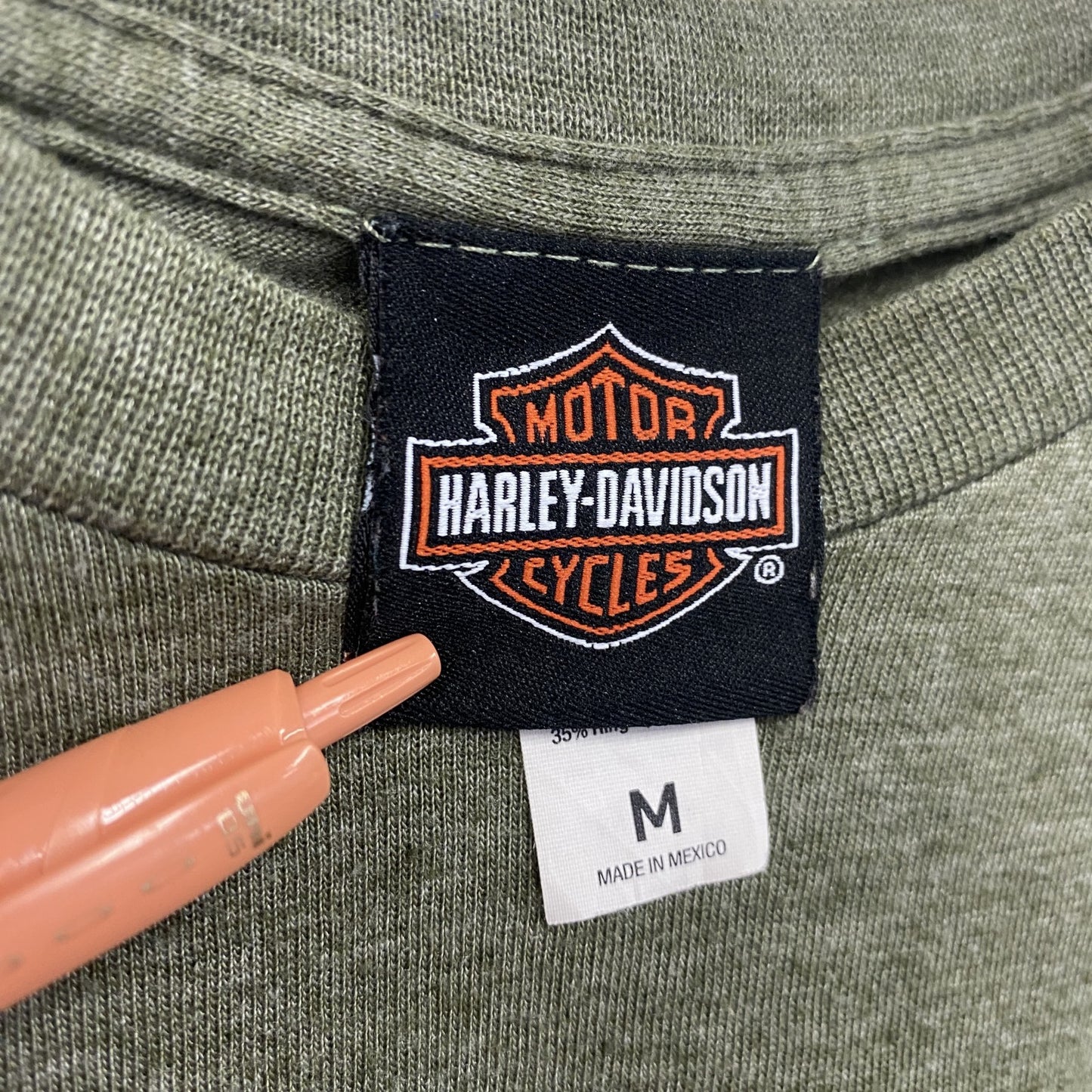 HARLEY DAVIDSON ハーレーダビッドソン 半袖プリントTシャツ 緑 グリーン Mサイズ