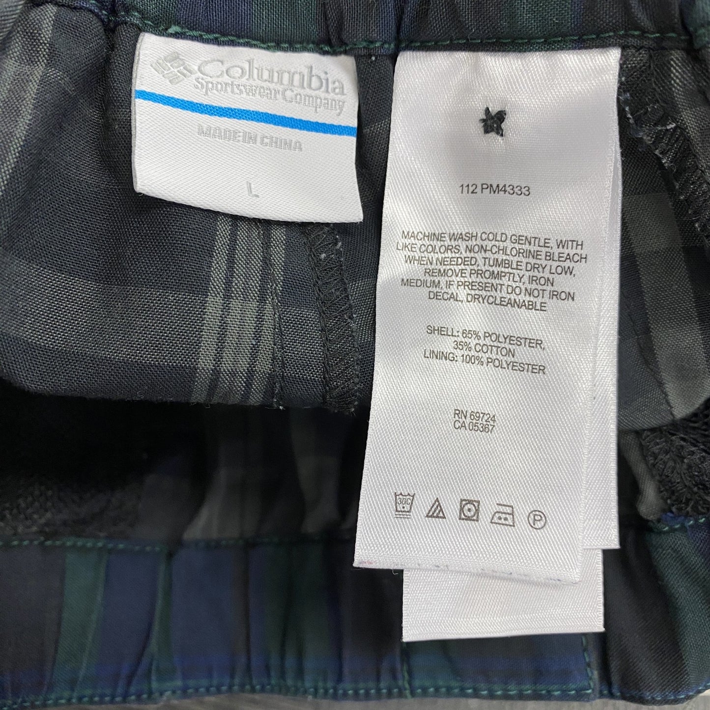 Columbia コロンビア ムルコイショーツ ハーフパンツ/ショートパンツ チェック柄 緑 グリーン Lサイズ