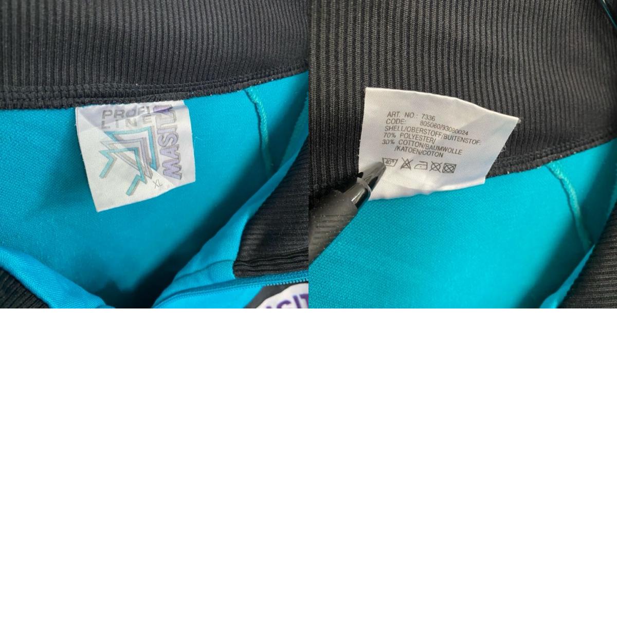 ~00s MASITA ハーフジップトラックジャケット/ジャージ 八の字ポケット ヴィンテージ 青 ブルー XLサイズ