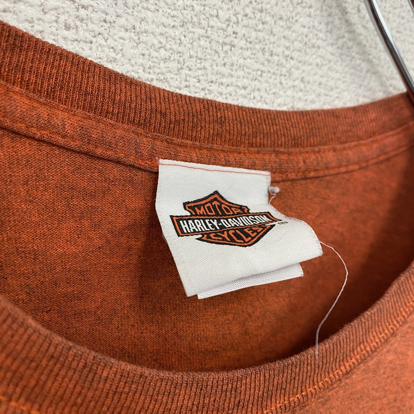 HARLEY DAVIDSON ハーレーダビッドソン 半袖プリントTシャツ オレンジ XLサイズ