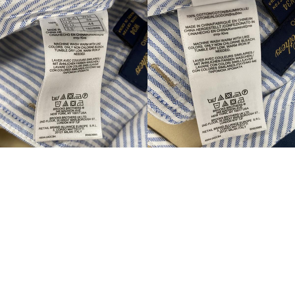 BROOKS BROTHERS ブルックスブラザーズ チノパンツ ベージュ W34サイズ