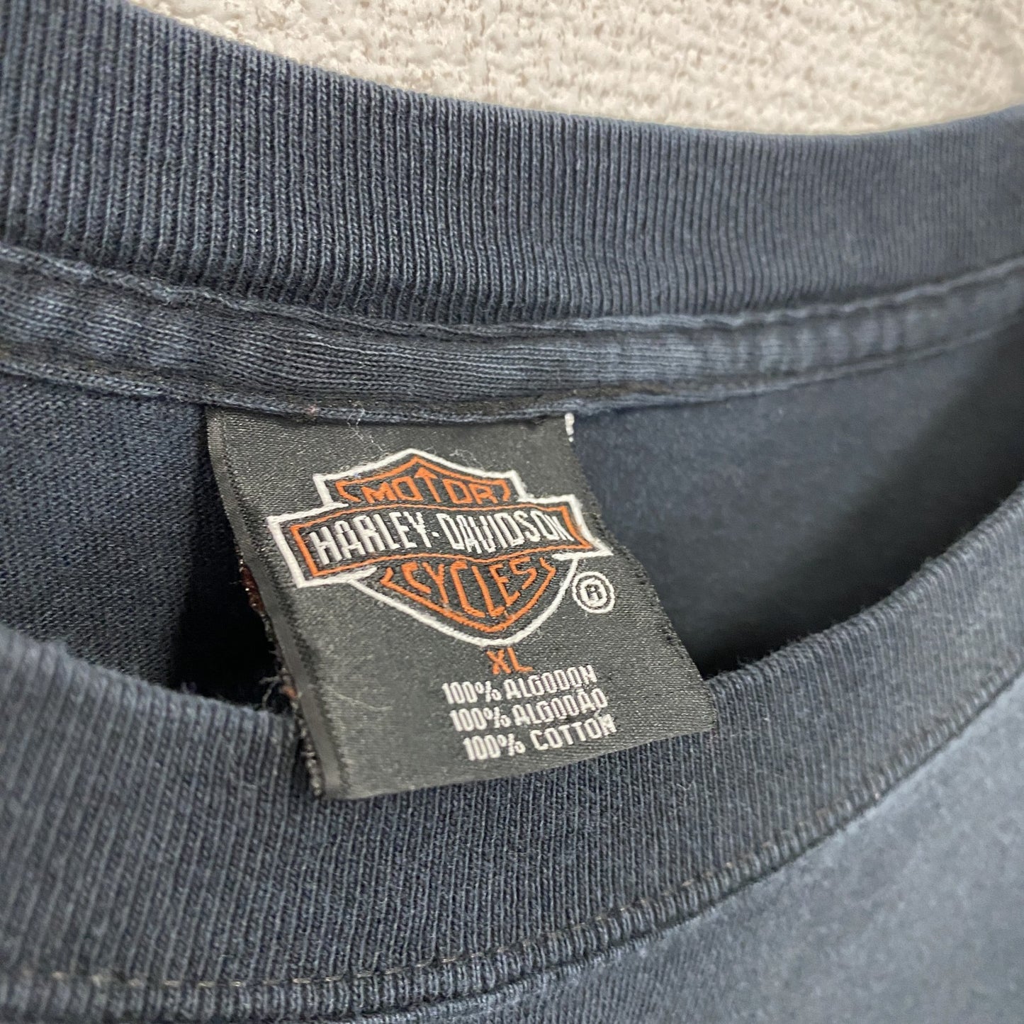 HARLEY DAVIDSON ハーレーダビッドソン 半袖プリントTシャツ スカル 黒 ブラック XLサイズ