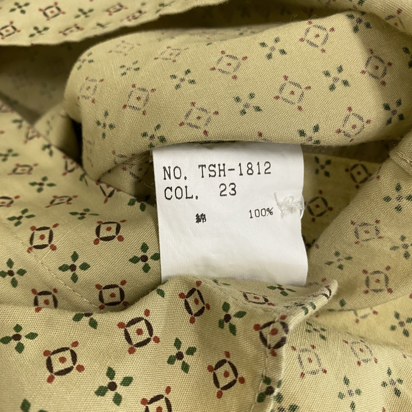 TORNADOMART トルネードマート 半袖シャツ 柄シャツ ベージュ Lサイズ