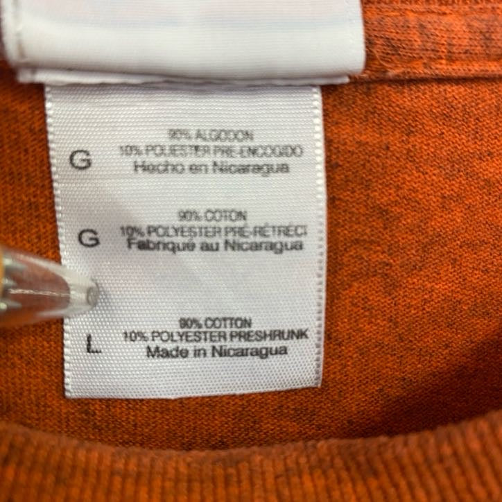 HARLEY DAVIDSON ハーレーダビッドソン 半袖プリントTシャツ オレンジ Lサイズ