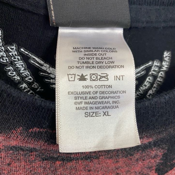 HARLEY DAVIDSON ハーレーダビッドソン 半袖プリントTシャツ 黒 ブラック XLサイズ