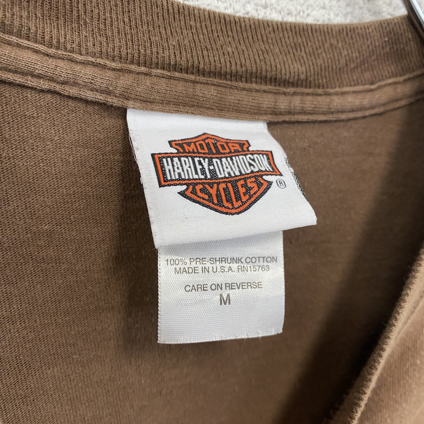 00s HARLEY DAVIDSON ハーレーダビッドソン 半袖Tシャツ ヴィンテージ 茶色 ブラウン Mサイズ