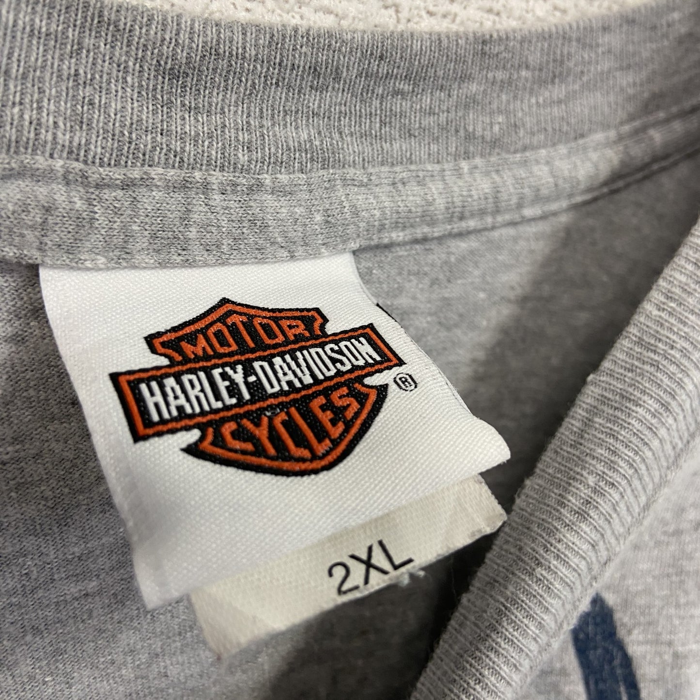 古着 used HARLEY DAVIDSON ハーレーダビッドソン 半袖プリントTシャツ 灰色 グレー 2XLサイズ