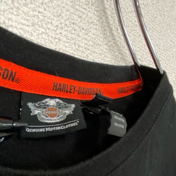 古着 used HARLEY DAVIDSON ハーレーダビッドソン 半袖プリントTシャツ 黒 ブラック Lサイズ