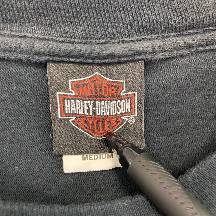 古着 used HARLEY DAVIDSON ハーレーダビッドソン 半袖プリントTシャツ 黒 ブラック Mサイズ