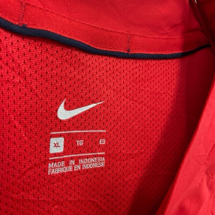 古着 used NIKE ナイキ ハーフジップトラックジャケット/ジャージ 赤 レッド XLサイズ