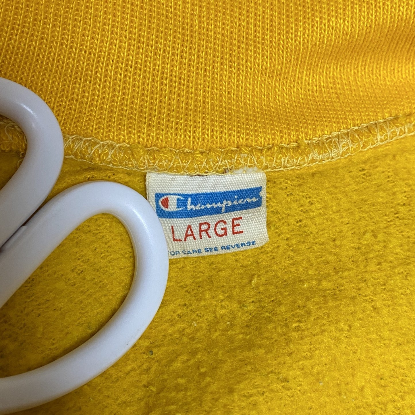 70s Champion チャンピオン フルジップスウェット/トレーナー バータグ イエロー Lサイズ