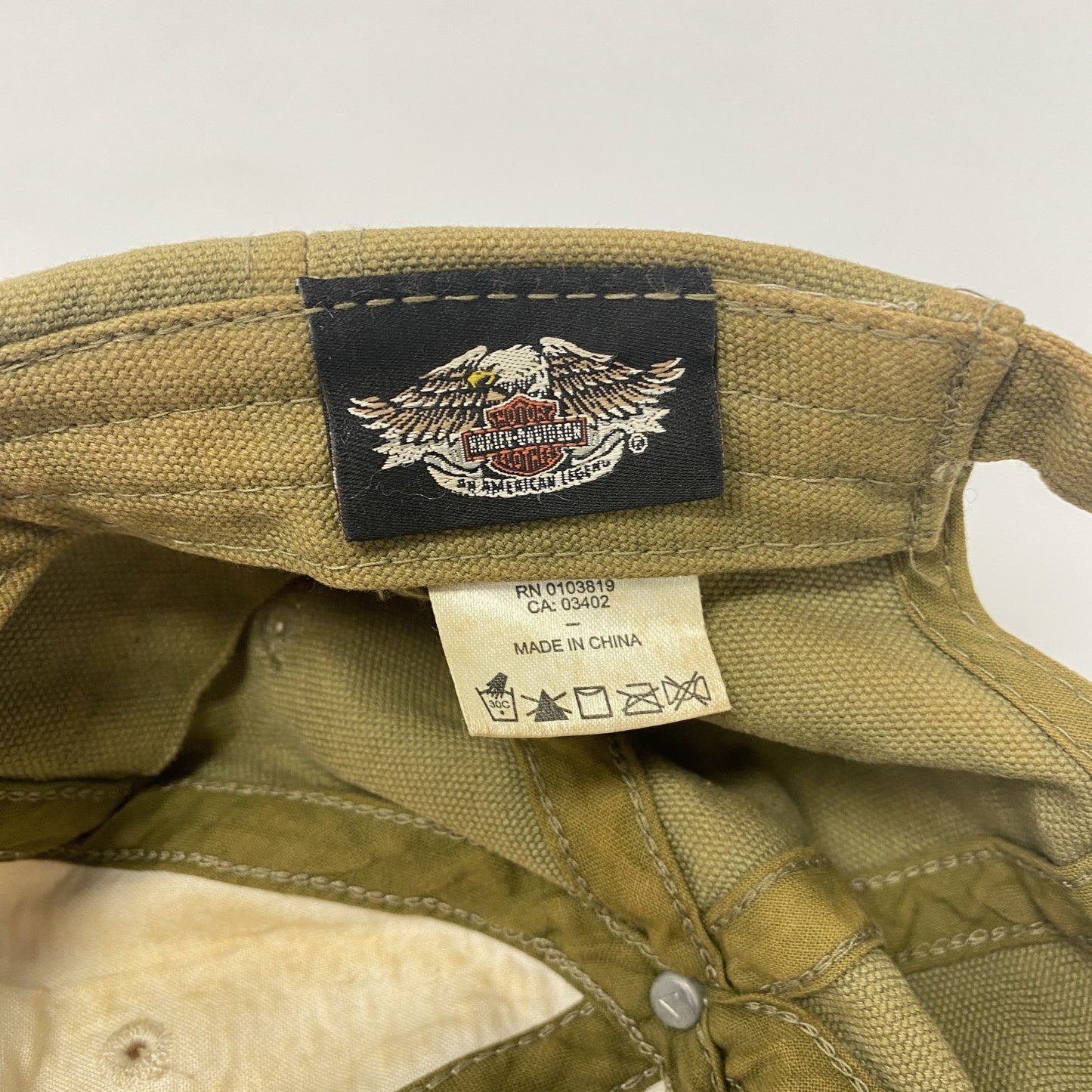 HARLEY DAVIDSON ハーレーダビッドソン 6パネルキャップ ベースボールキャップ カーキ