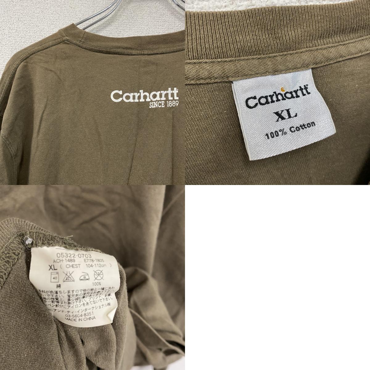 Carhartt カーハート 長袖Tシャツ/ロンT 茶色 ブラウン XLサイズ