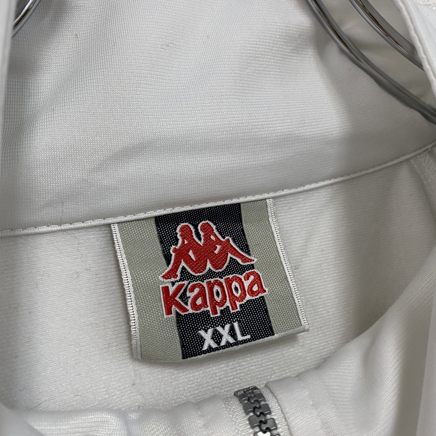 90s Kappa カッパ トラックジャケット/ジャージ ヴィンテージ 白 ホワイト 2XLサイズ