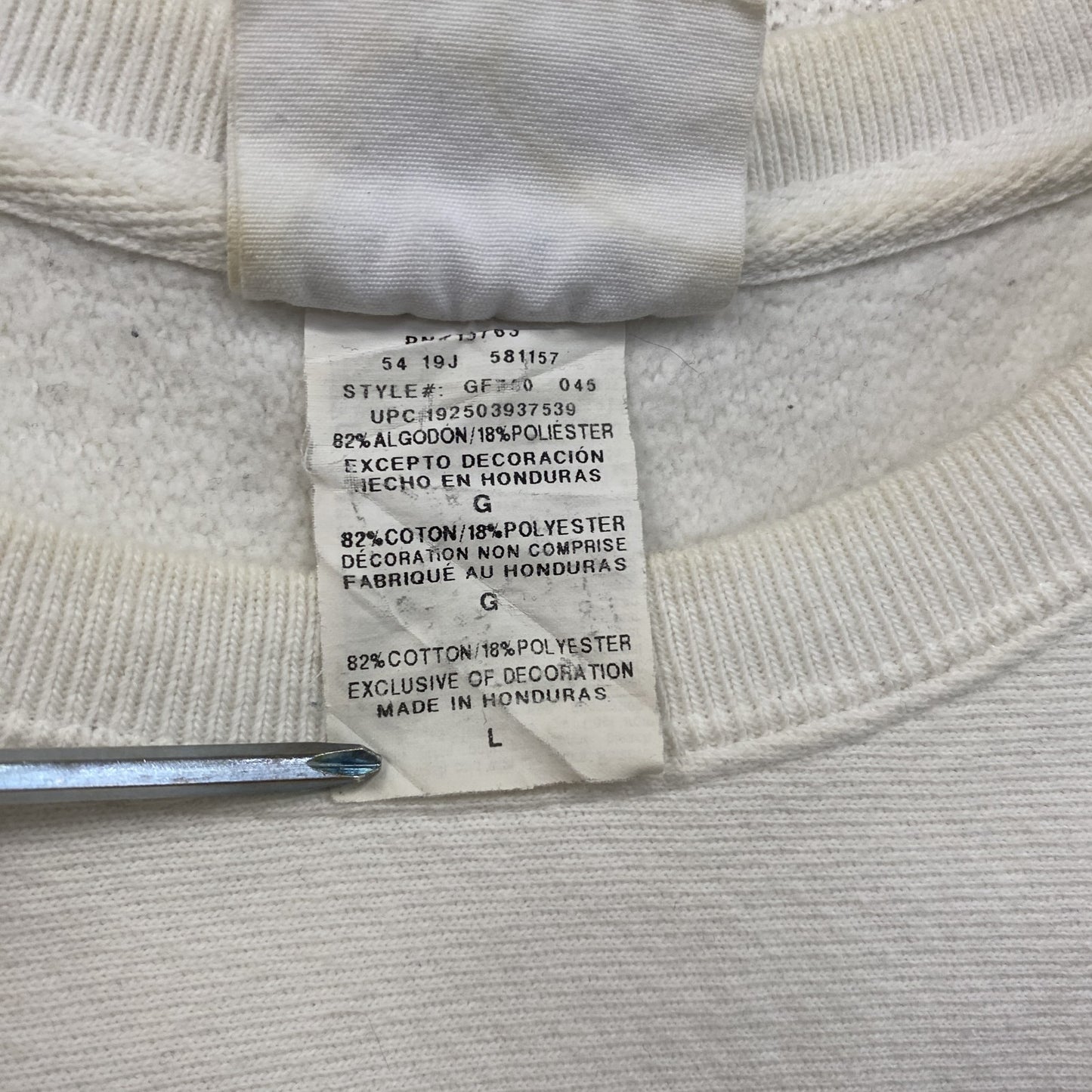 Champion チャンピオン リバースウィーブ スウェット/トレーナー 白 ホワイト Lサイズ