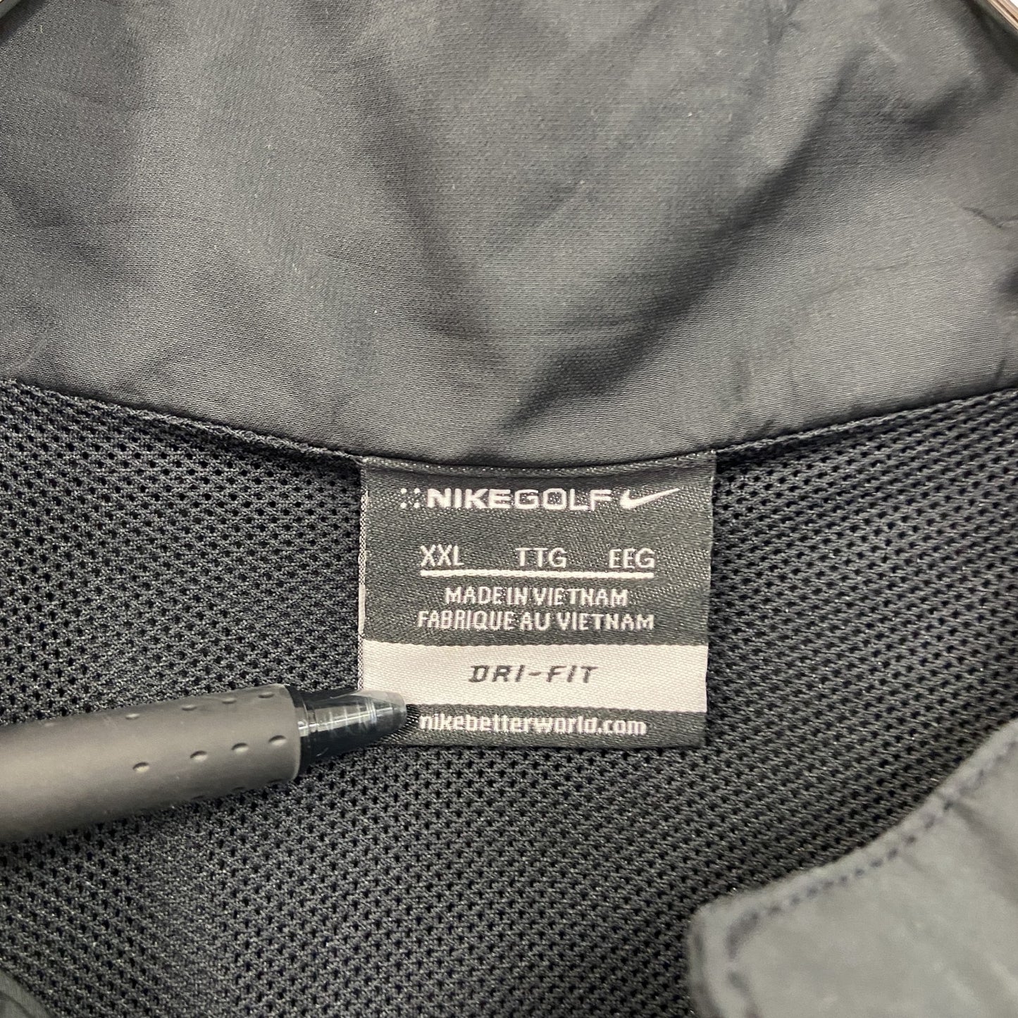 NIKE GOLF ナイキゴルフ フルジップナイロンジャケット 黒 ブラック 2XLサイズ