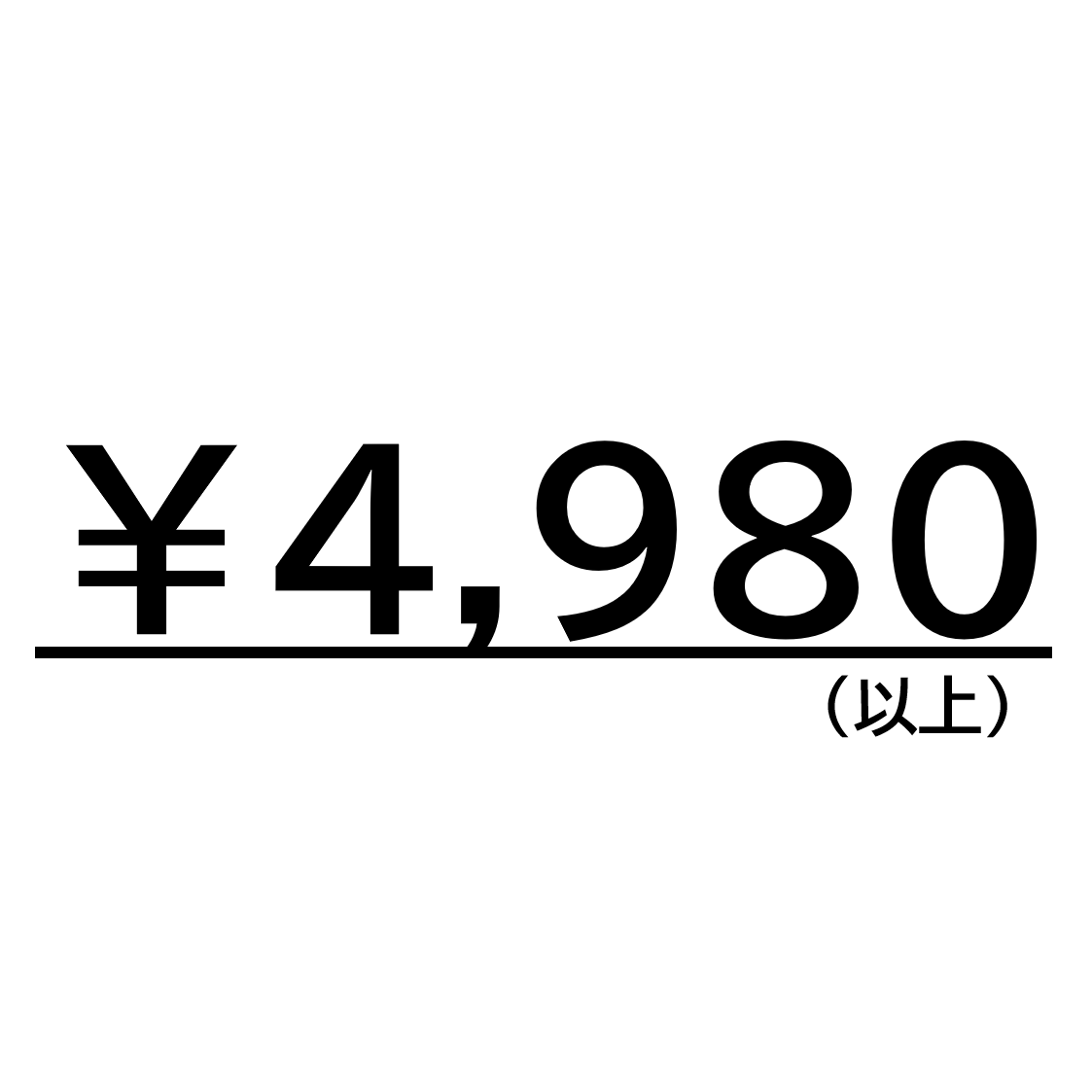 ￥4,980以上