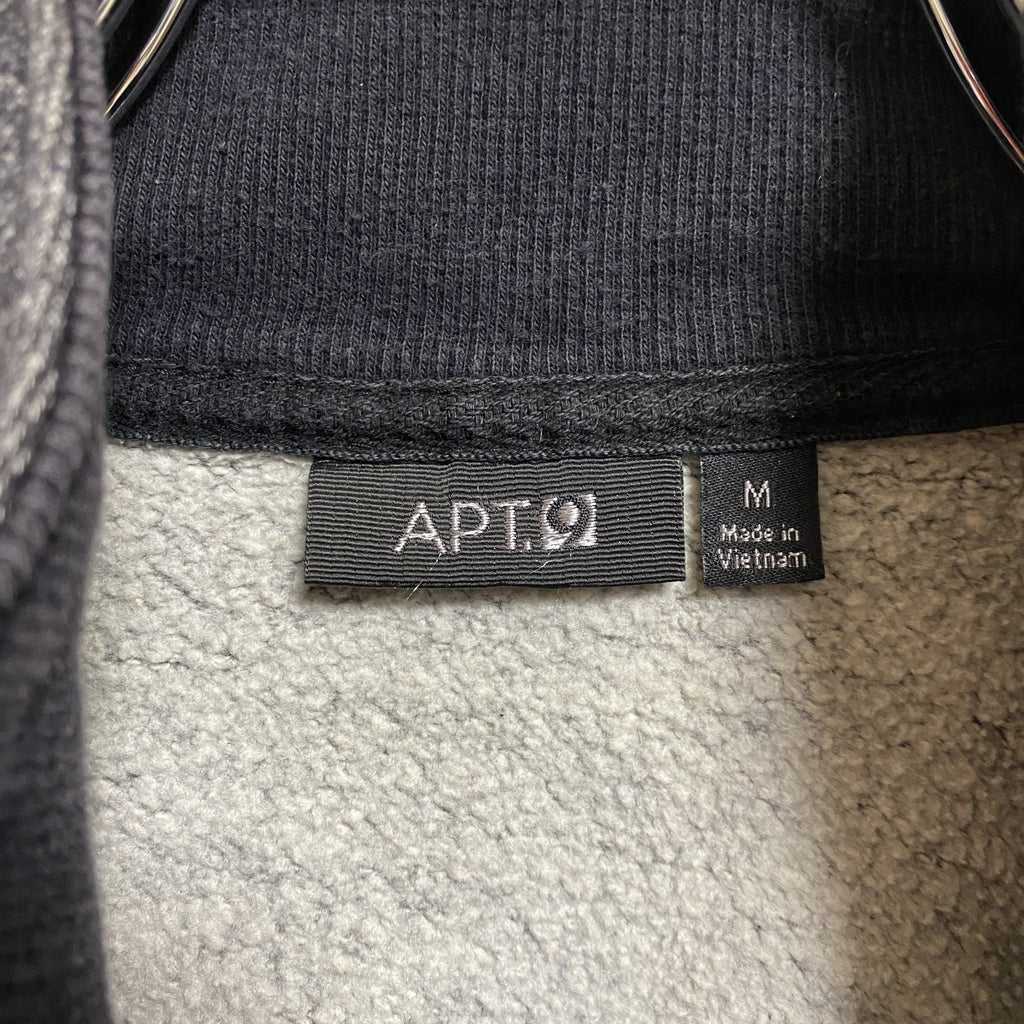 APT9　長袖ジップアップスウェット　トレーナー　ブルゾン　アウター　ノームコア　レトロデザイン　Mサイズ　古着