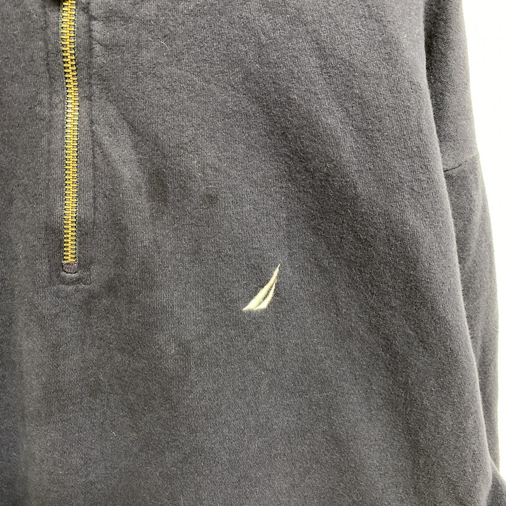 NAUTICA ノーティカ　長袖ハーフジップスウェット　トレーナー　ネイビー　紺　ビックシルエット　XLサイズ　古着