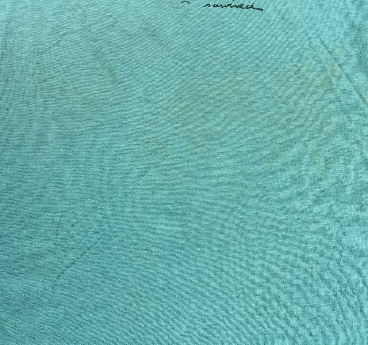 半袖プリントTシャツ　街並み　カラフル　カジュアルデザイン　青　ブルー　シングルステッチ　90s　Lサイズ　　ヴィンテージ　古着