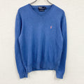 Polo by Ralph Lauren　ラルフローレン　コットンニットセーター　青　ブルー　Mサイズ　古着