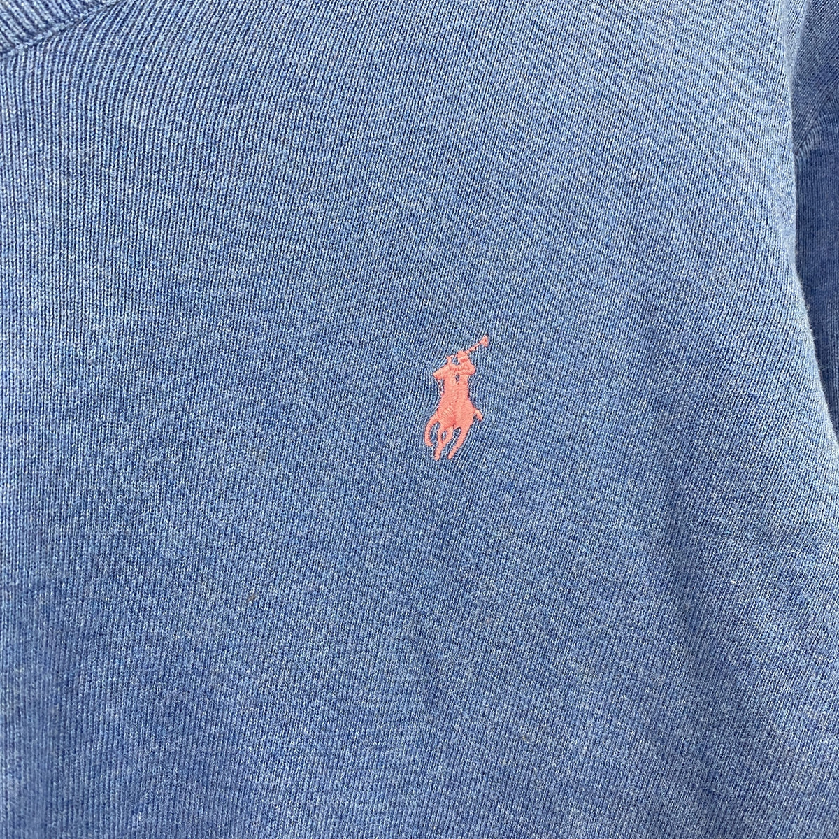 Polo by Ralph Lauren　ラルフローレン　コットンニットセーター　青　ブルー　Mサイズ　古着
