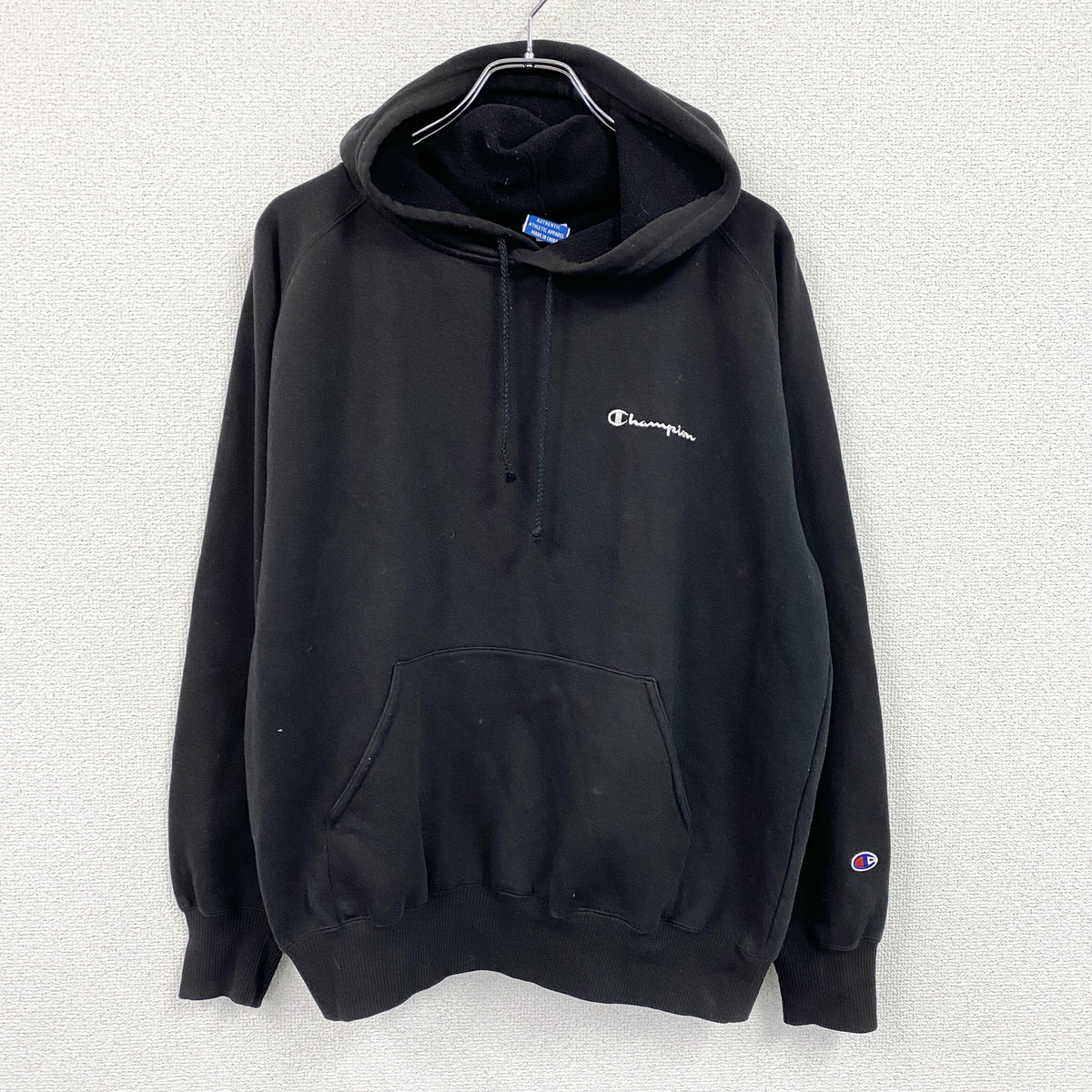 Champion　チャンピオン　スウェットパーカー/フーディー　黒　ブラック　XLサイズ　古着