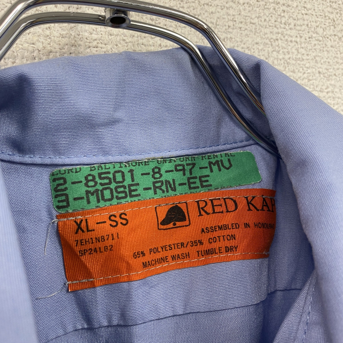 RED KAP　レッドキャップ　半袖シャツ　水色　ライトブルー　XLサイズ　古着