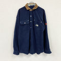 NAUTICA　ノーティカ　フルボタンフリースジャケット　紺　ネイビー　XLサイズ　古着