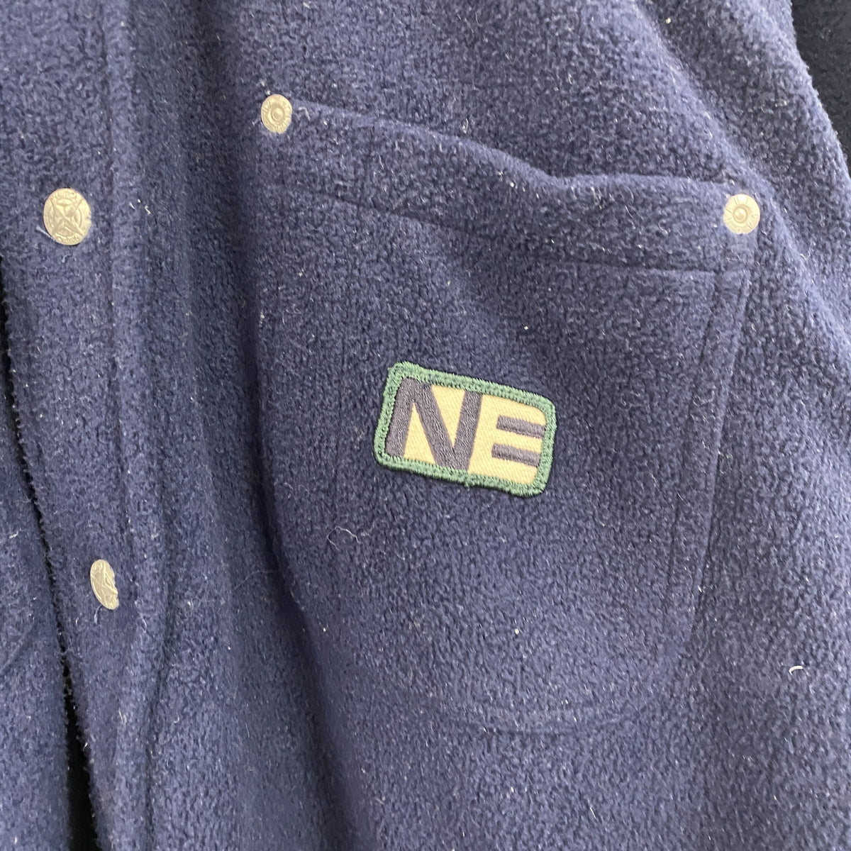 NAUTICA　ノーティカ　フルボタンフリースジャケット　紺　ネイビー　XLサイズ　古着