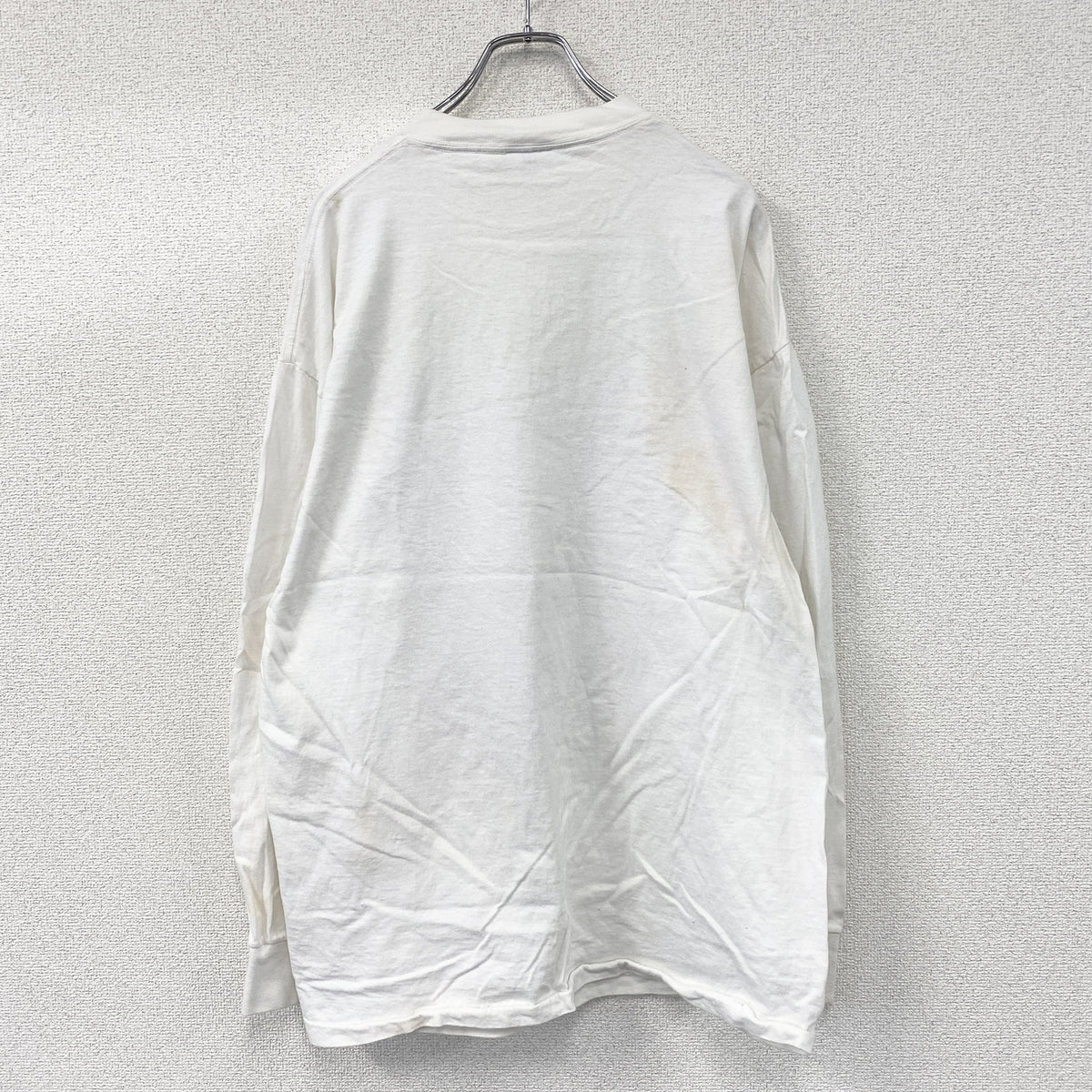 ONEITA　オニータ　ヘンリー８世　長袖Tシャツ/ロンT　白　ホワイト　2XLサイズ　古着