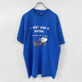 FRUIT OF THE LOOM　フルーツオブザルーム　半袖プリントTシャツ　シングルステッチ　ヴィンテージ　青　ブルー　XLサイズ　古着