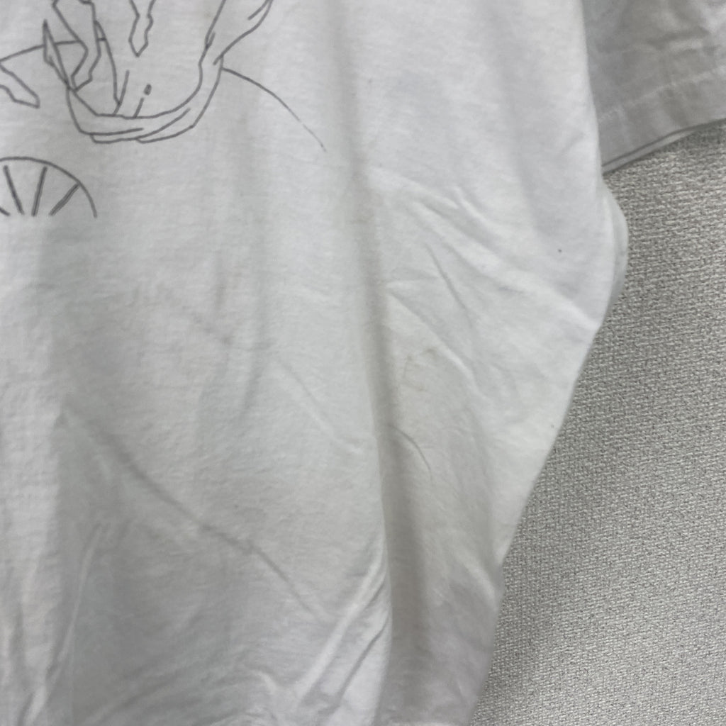 FRUIT OF THE LOOM　フルーツオブザルーム　半袖プリントTシャツ　シングルステッチ　ヴィンテージ　白　ホワイト　XLサイズ カットソー メンズ コットン 古着