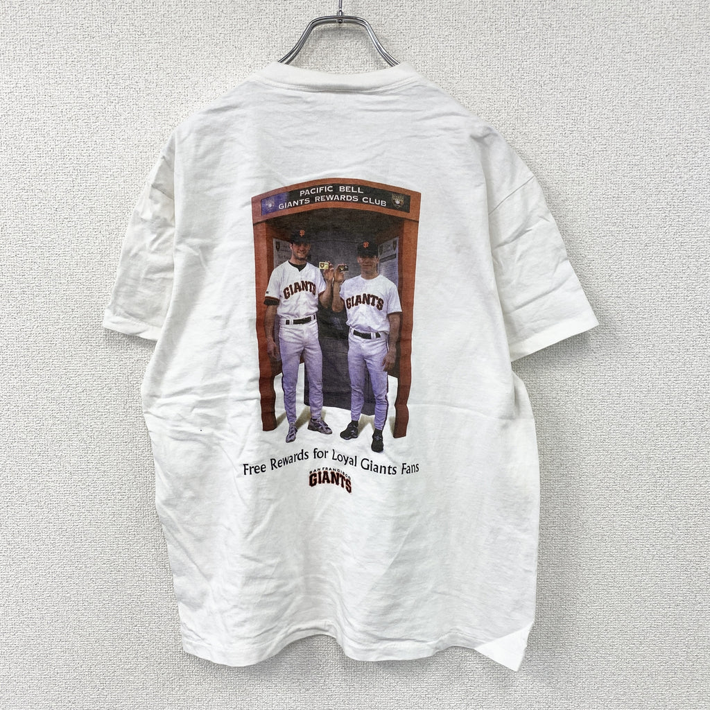 ONEITA　オニータ　サンフランシスコジャイアンツ　半袖プリントTシャツ　シングルステッチ　ヴィンテージ　白　ホワイト　Lサイズ　古着