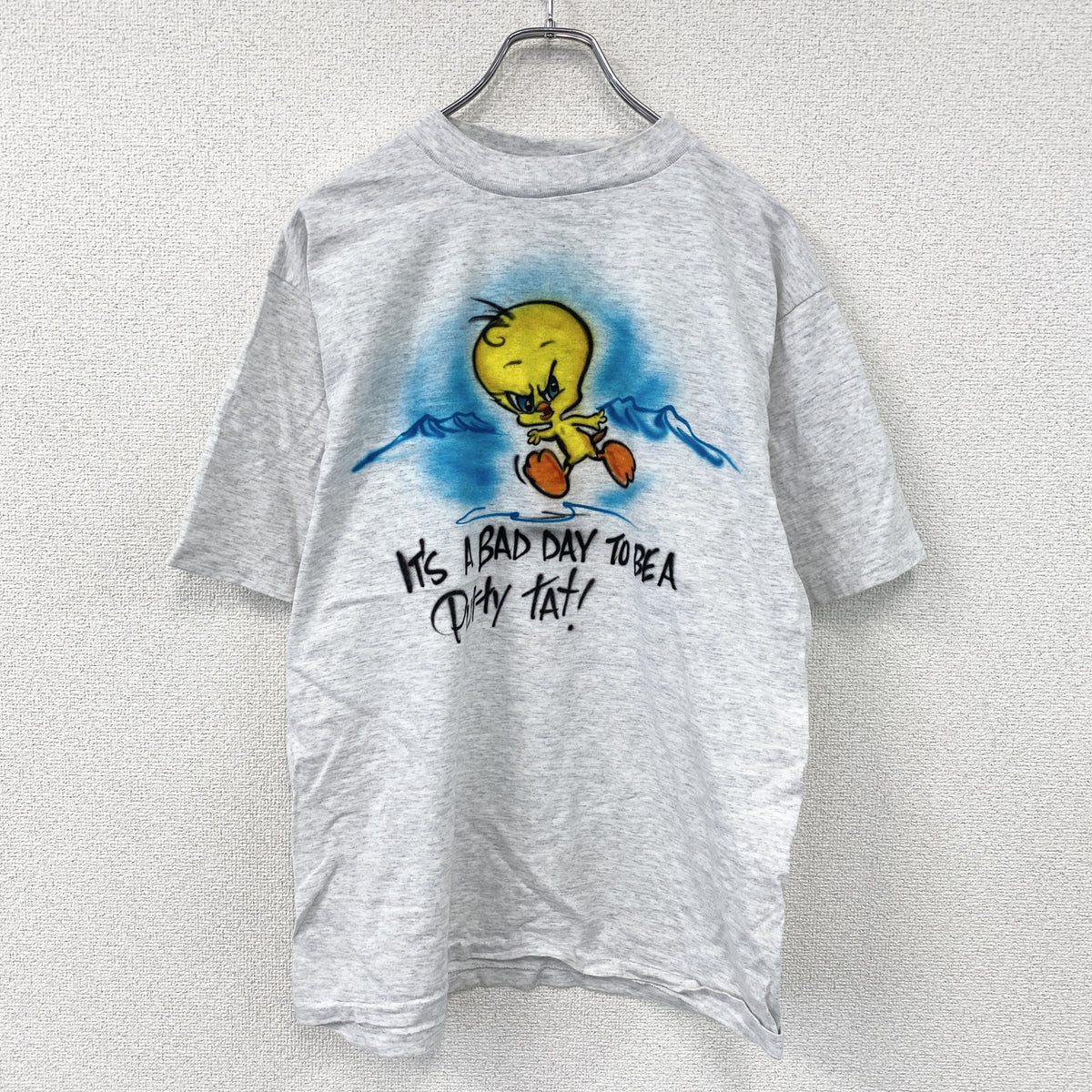 All Sport　オールスポーツ　トゥイーティー　半袖Tシャツ　シングルステッチ　ヴィンテージ　霜降りグレー　Lサイズ　古着