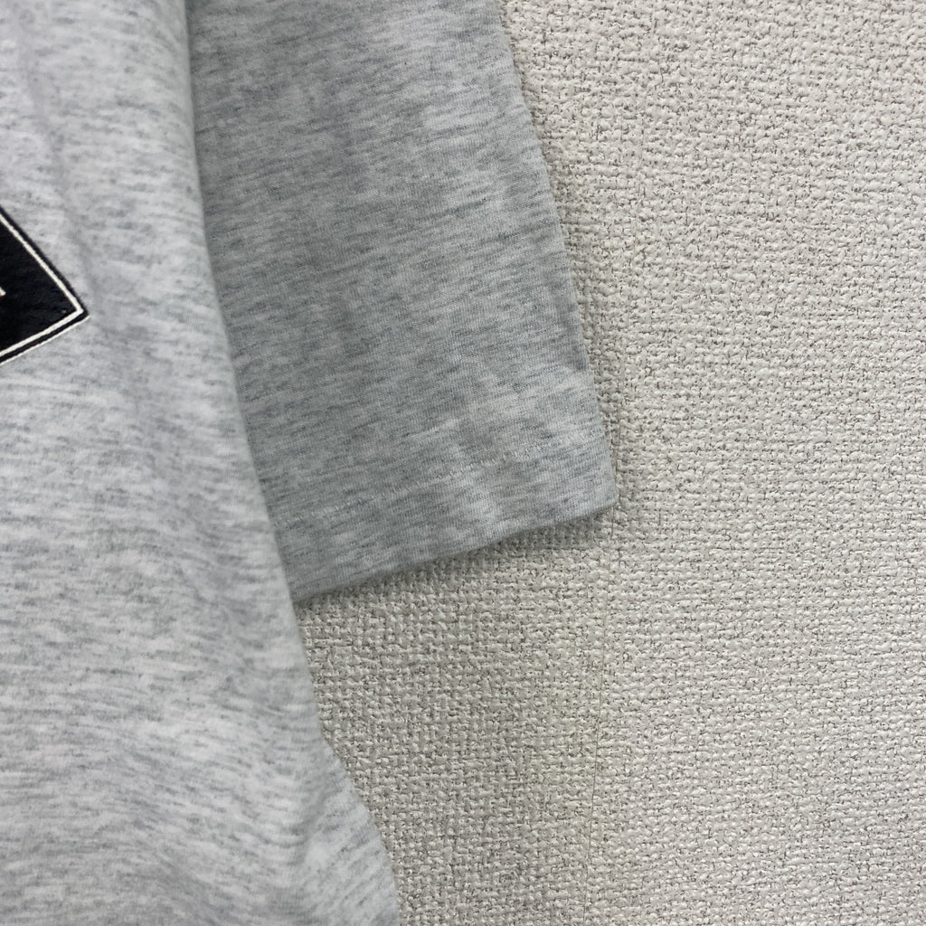 FRUIT OF THE LOOM　フルーツオブザルーム　半袖プリントTシャツ　シングルステッチ　ヴィンテージ　霜降りグレー　Lサイズ カットソー メンズ コットン 古着