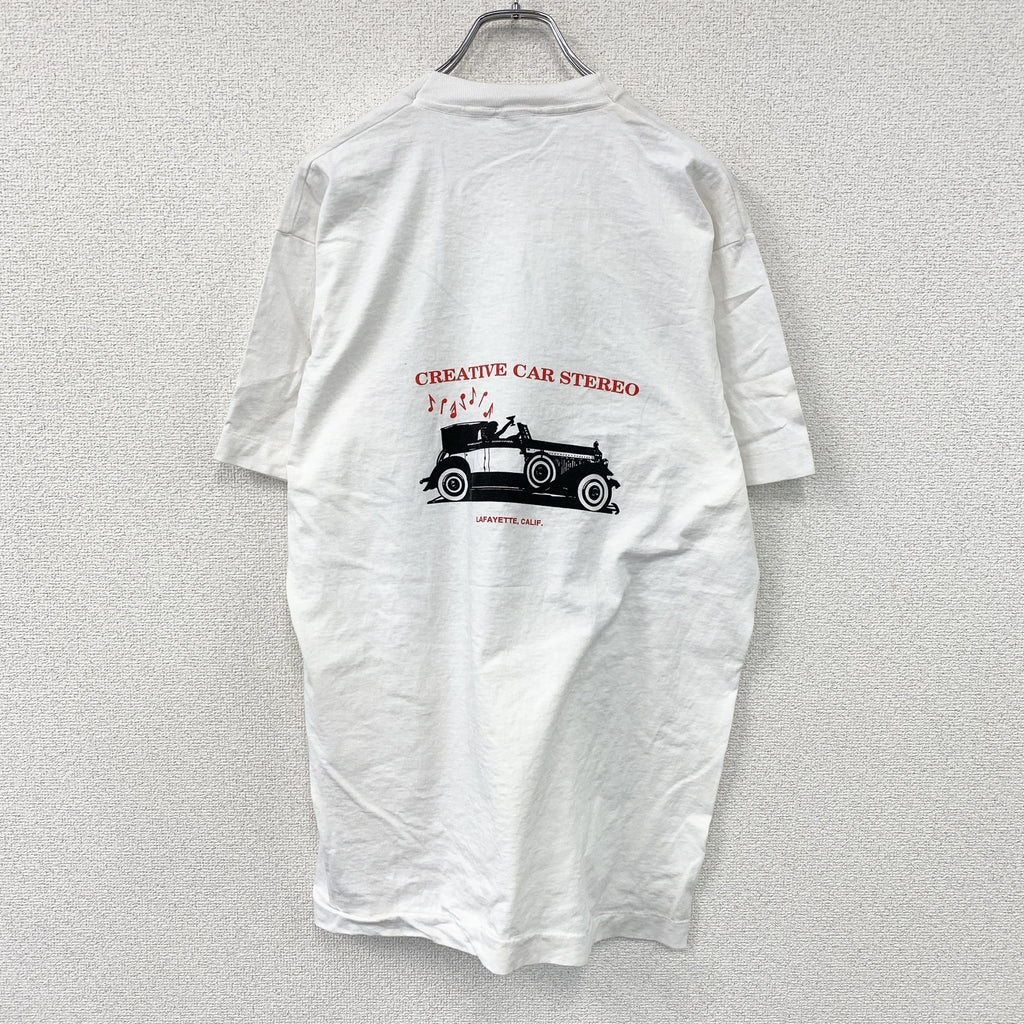 FRUIT OF THE LOOM　フルーツオブザルーム　半袖プリントTシャツ　シングルステッチ　ヴィンテージ　白　ホワイト　XLサイズ　古着