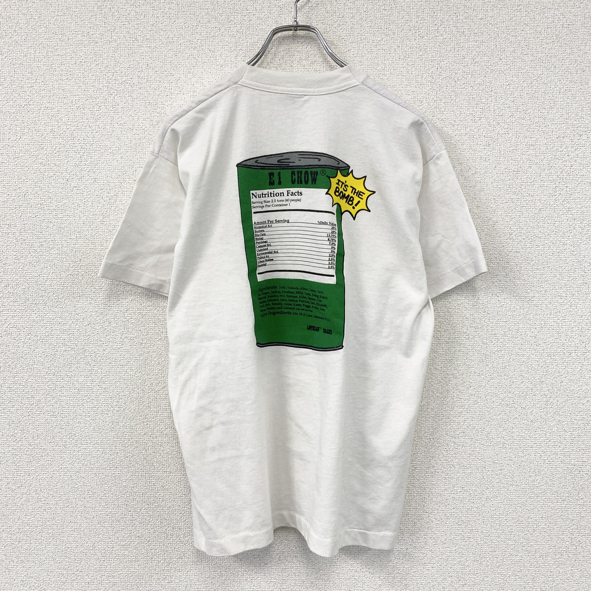 FRUIT OF THE LOOM　フルーツオブザルーム　半袖プリントTシャツ　シングルステッチ　ヴィンテージ　白　ホワイト　Lサイズ　古着
