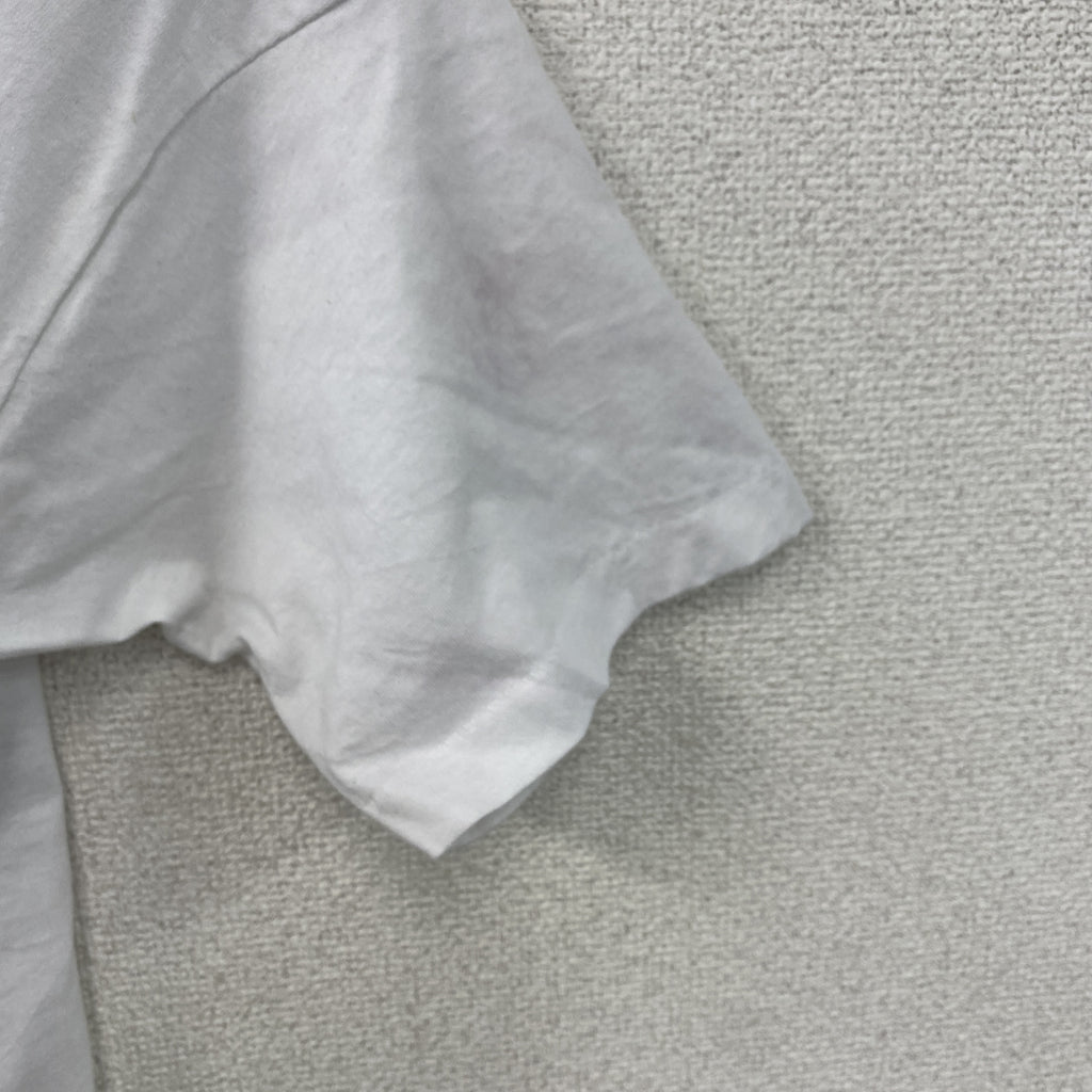 半袖プリントTシャツ　シングルステッチ　ヴィンテージ　白　ホワイト　XLサイズ カットソー メンズ コットン 古着