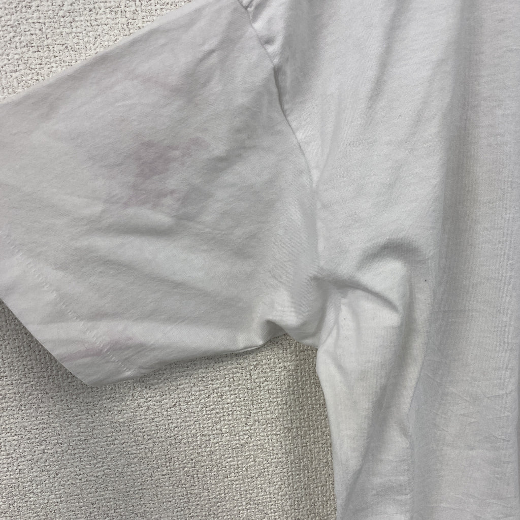 半袖プリントTシャツ　シングルステッチ　ヴィンテージ　白　ホワイト　XLサイズ カットソー メンズ コットン 古着