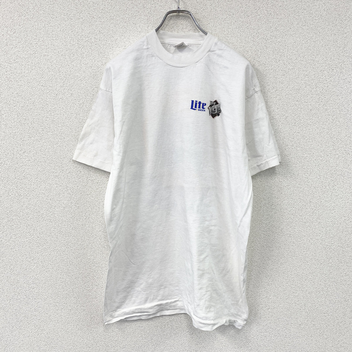 FRUIT OF THE LOOM　フルーツオブザルーム　半袖プリントTシャツ　シングルステッチ　ヴィンテージ　白　ホワイト　XLサイズ カットソー メンズ コットン 古着