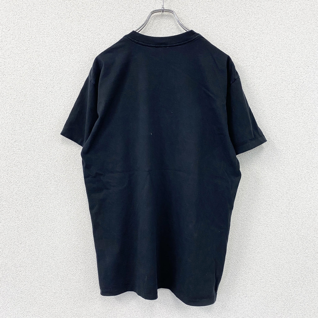 Sew Cal Logo　半袖プリントTシャツ　シングルステッチ　ヴィンテージ　黒　ブラック　XLサイズ カットソー メンズ コットン 古着