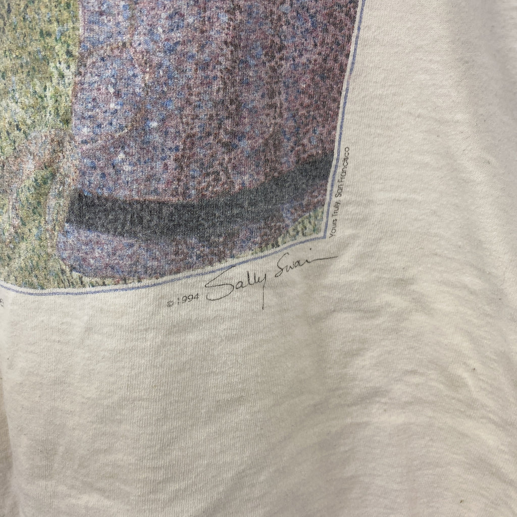 FRUIT OF THE LOOM　フルーツオブザルーム　半袖プリントTシャツ　シングルステッチ　ヴィンテージ　ベージュ　XLサイズ　古着